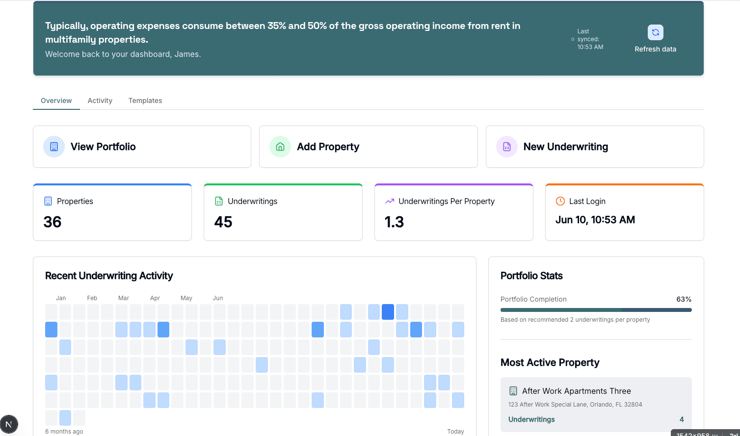 Multifamily Power Valuator Dashboard
